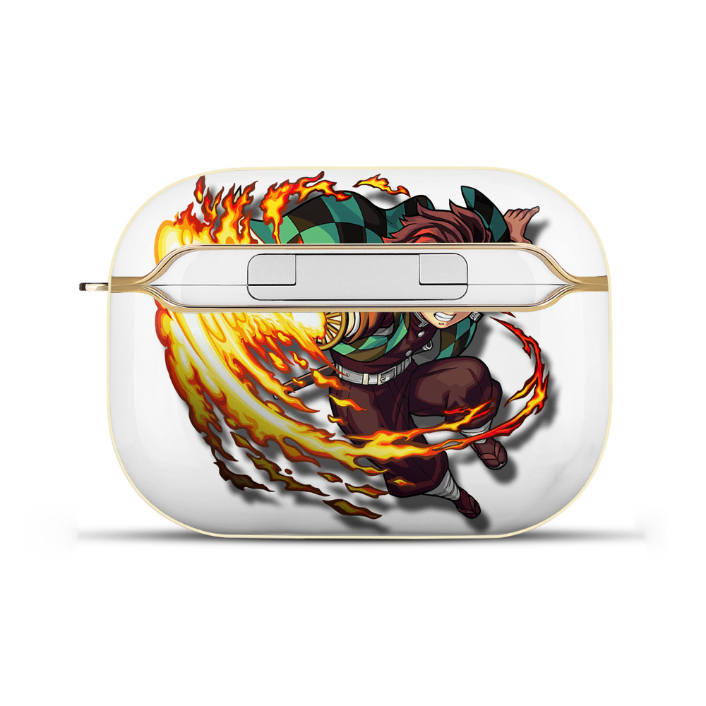 （画像用） 鬼滅の刃 竈門 炭治郎／かまど たんじろう Kamado Tanjirou 【AirPods Pro用】ハードシェル保護ケース｜耐衝撃・防指紋・カラビナ付き商品仕様