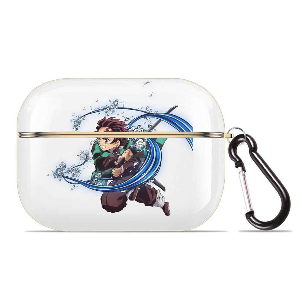 （画像用） 鬼滅の刃 竈門 炭治郎／かまど たんじろう Kamado Tanjirou 【AirPods Pro用】ハードシェル保護ケース｜耐衝撃・防指紋・カラビナ付き商品仕様