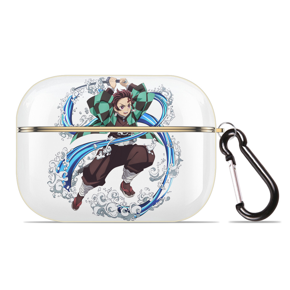 （画像用） 鬼滅の刃 竈門 炭治郎／かまど たんじろう Kamado Tanjirou 【AirPods Pro用】ハードシェル保護ケース｜耐衝撃・防指紋・カラビナ付き商品仕様