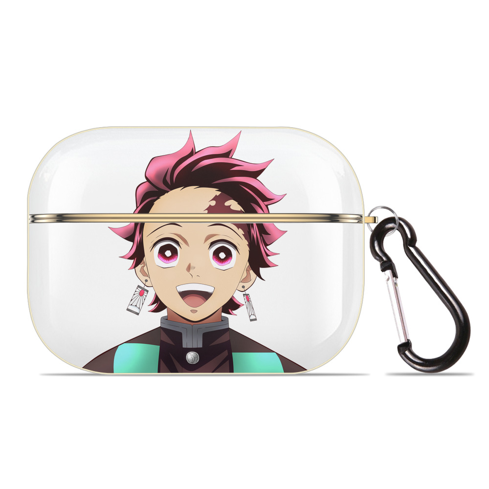 （画像用） 鬼滅の刃 竈門 炭治郎／かまど たんじろう Kamado Tanjirou 【AirPods Pro用】ハードシェル保護ケース｜耐衝撃・防指紋・カラビナ付き商品仕様