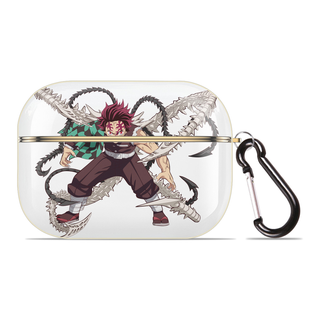 （画像用） 鬼滅の刃 竈門 炭治郎／かまど たんじろう Kamado Tanjirou 【AirPods Pro用】ハードシェル保護ケース｜耐衝撃・防指紋・カラビナ付き商品仕様