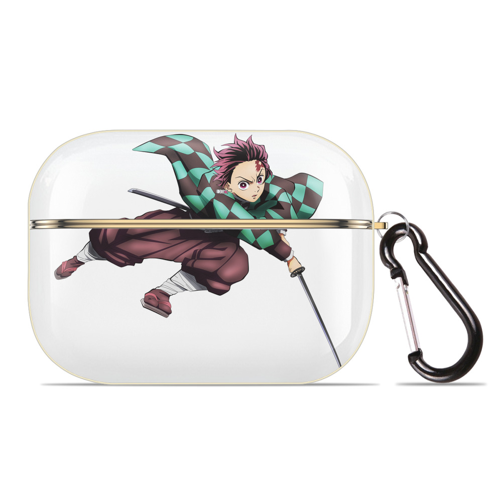 （画像用） 鬼滅の刃 竈門 炭治郎／かまど たんじろう Kamado Tanjirou 【AirPods Pro用】ハードシェル保護ケース｜耐衝撃・防指紋・カラビナ付き商品仕様