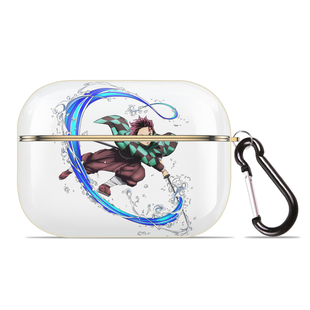 （画像用） 鬼滅の刃 竈門 炭治郎／かまど たんじろう Kamado Tanjirou 【AirPods Pro用】ハードシェル保護ケース｜耐衝撃・防指紋・カラビナ付き商品仕様