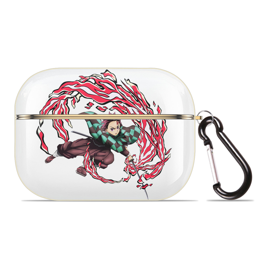 （画像用） 鬼滅の刃 竈門 炭治郎／かまど たんじろう Kamado Tanjirou 【AirPods Pro用】ハードシェル保護ケース｜耐衝撃・防指紋・カラビナ付き商品仕様