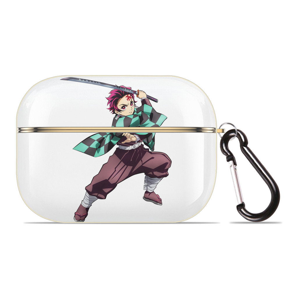 （画像用） 鬼滅の刃 竈門 炭治郎／かまど たんじろう Kamado Tanjirou 【AirPods Pro用】ハードシェル保護ケース｜耐衝撃・防指紋・カラビナ付き商品仕様