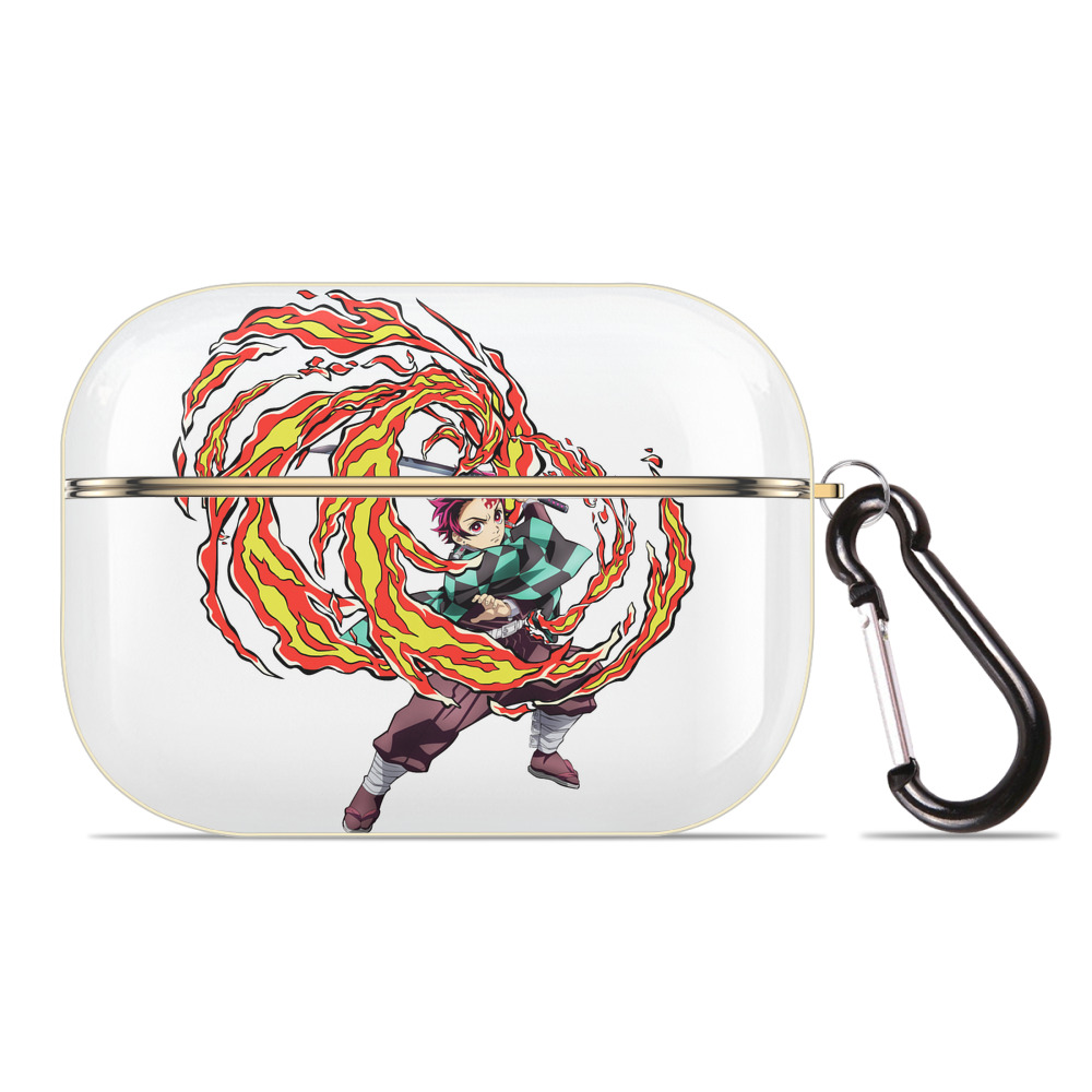 （画像用） 鬼滅の刃 竈門 炭治郎／かまど たんじろう Kamado Tanjirou 【AirPods Pro用】ハードシェル保護ケース｜耐衝撃・防指紋・カラビナ付き商品仕様