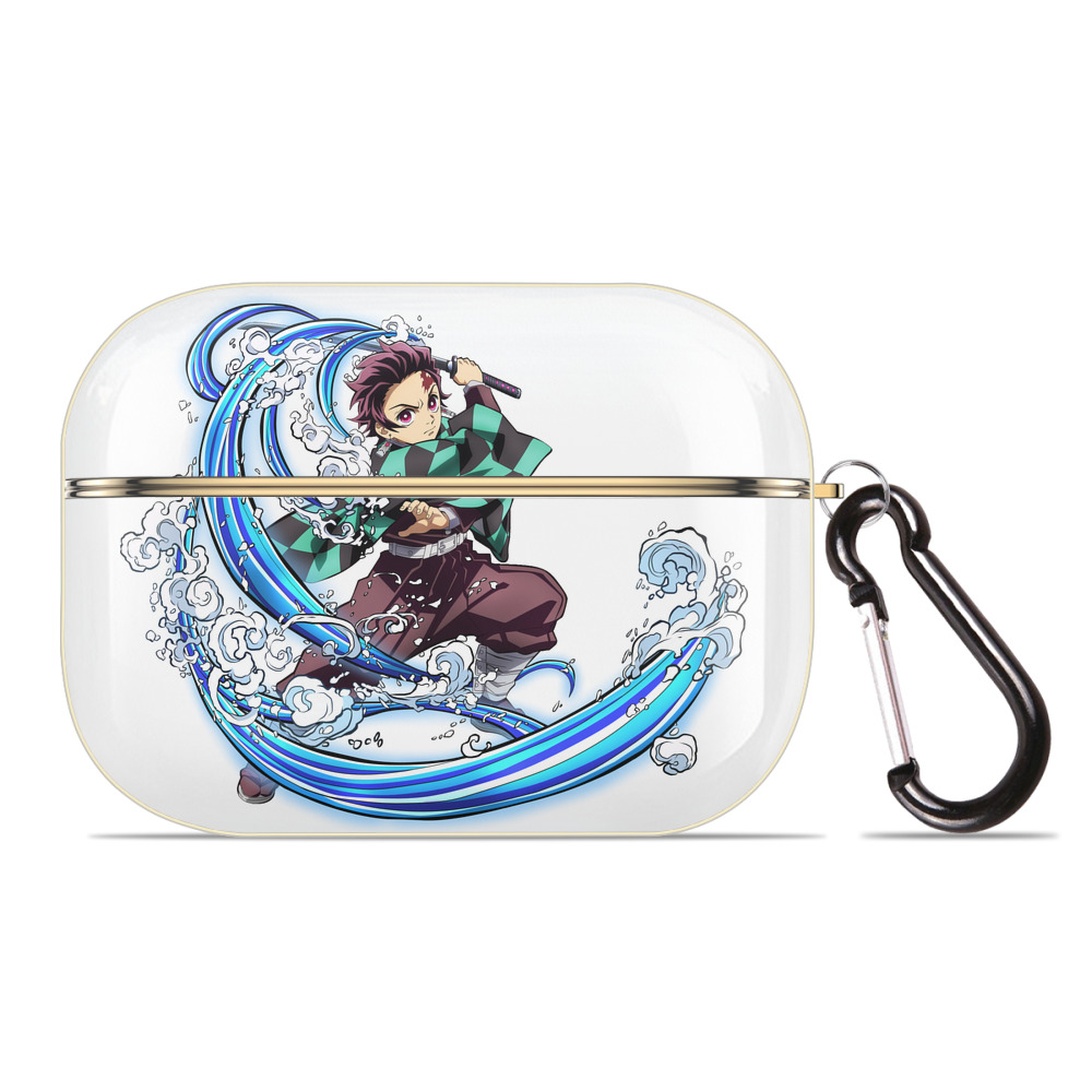 （画像用） 鬼滅の刃 竈門 炭治郎／かまど たんじろう Kamado Tanjirou 【AirPods Pro用】ハードシェル保護ケース｜耐衝撃・防指紋・カラビナ付き商品仕様