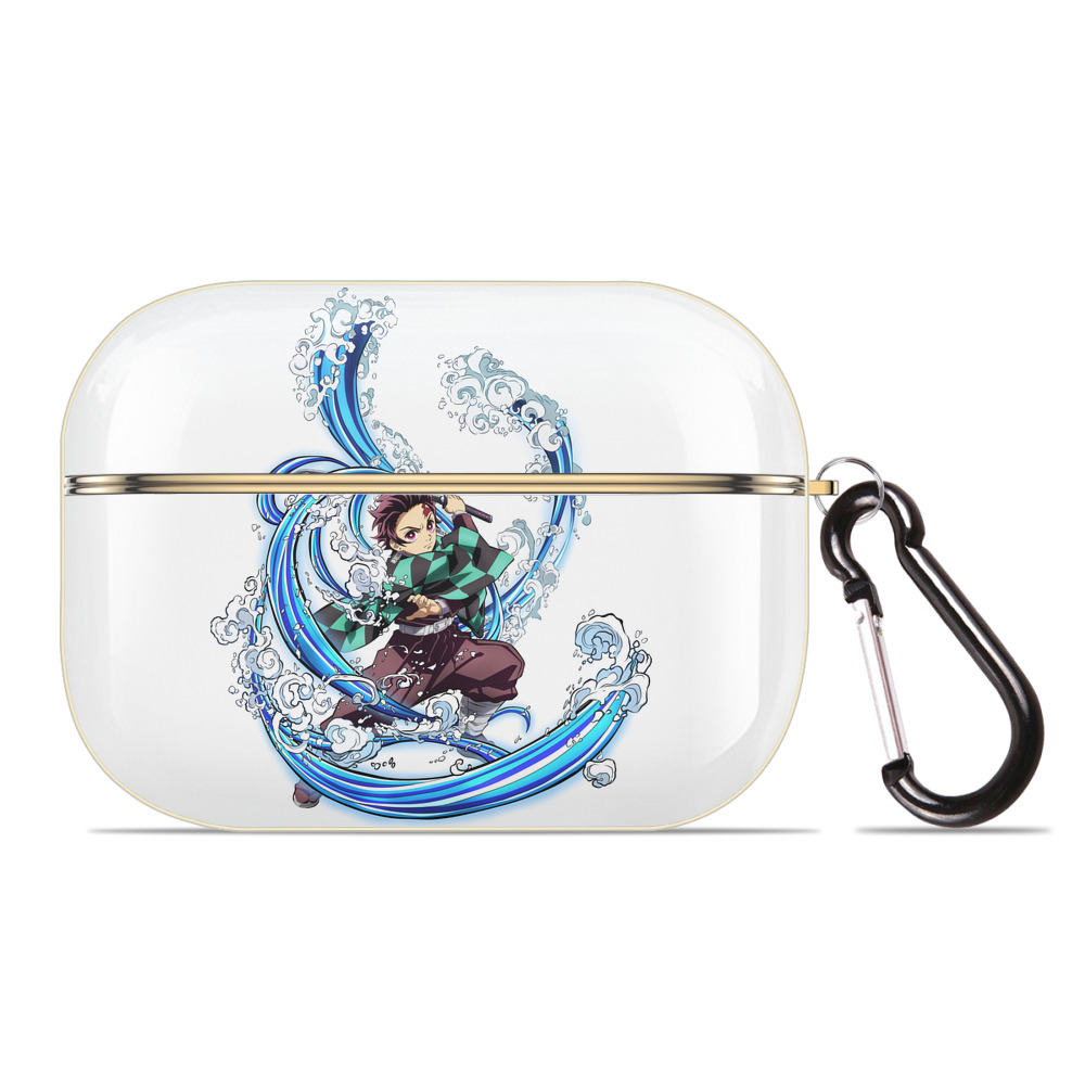 （画像用） 鬼滅の刃 竈門 炭治郎／かまど たんじろう Kamado Tanjirou 【AirPods Pro用】ハードシェル保護ケース｜耐衝撃・防指紋・カラビナ付き商品仕様