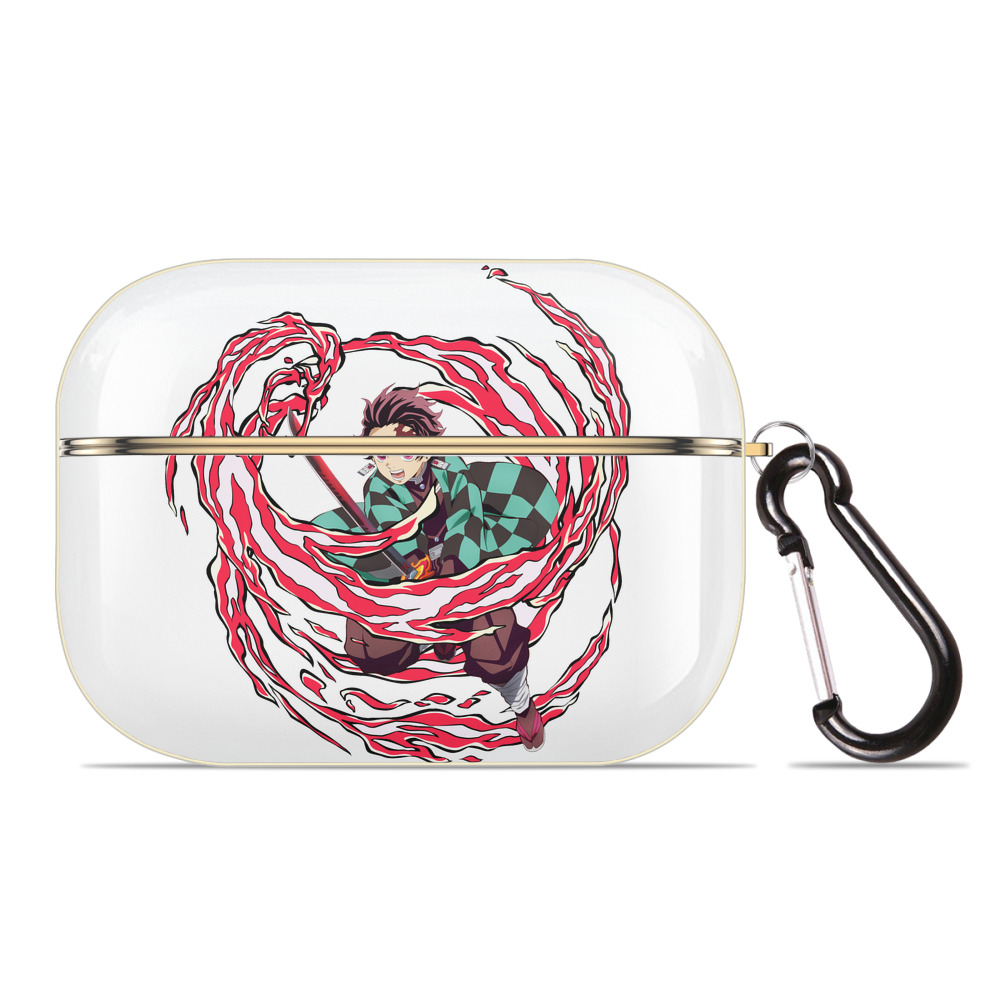 （画像用） 鬼滅の刃 竈門 炭治郎／かまど たんじろう Kamado Tanjirou 【AirPods Pro用】ハードシェル保護ケース｜耐衝撃・防指紋・カラビナ付き商品仕様