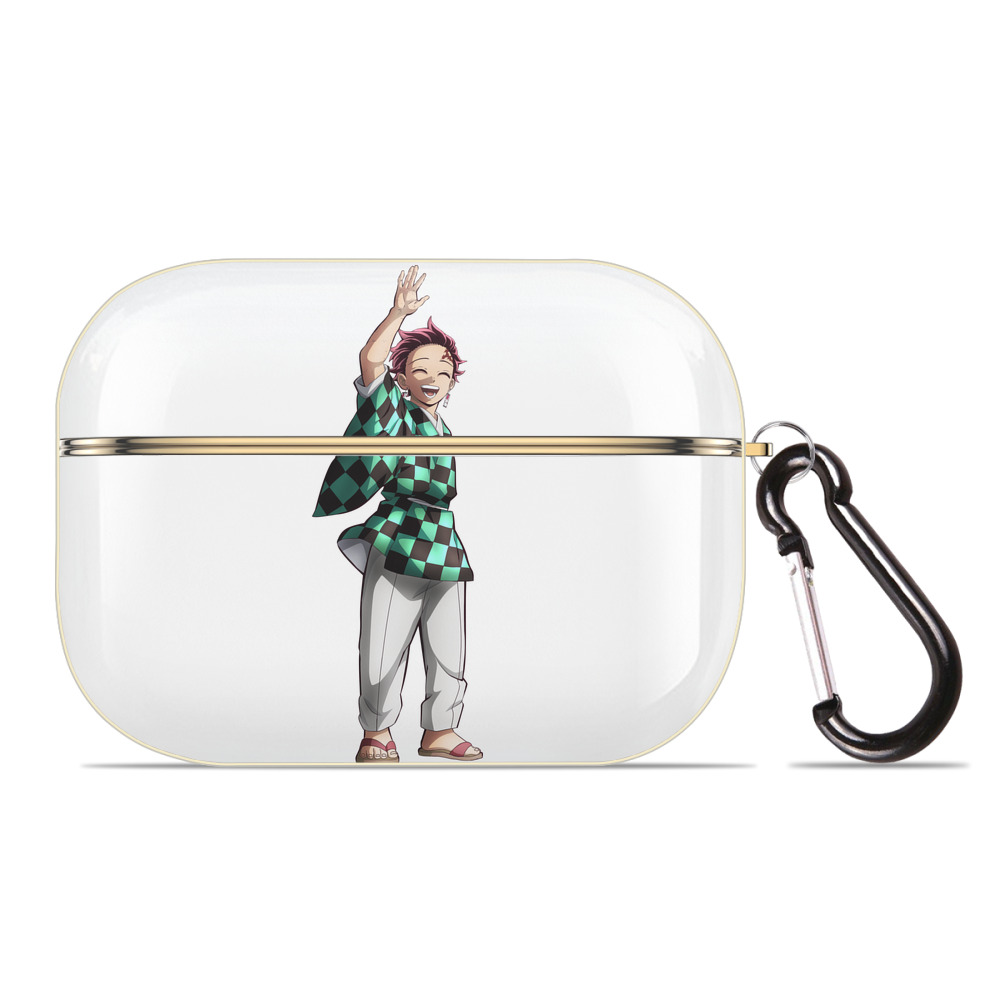 （画像用） 鬼滅の刃 竈門 炭治郎／かまど たんじろう Kamado Tanjirou 【AirPods Pro用】ハードシェル保護ケース｜耐衝撃・防指紋・カラビナ付き商品仕様