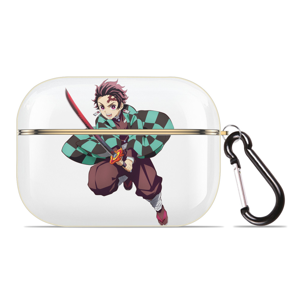 （画像用） 鬼滅の刃 竈門 炭治郎／かまど たんじろう Kamado Tanjirou 【AirPods Pro用】ハードシェル保護ケース｜耐衝撃・防指紋・カラビナ付き商品仕様