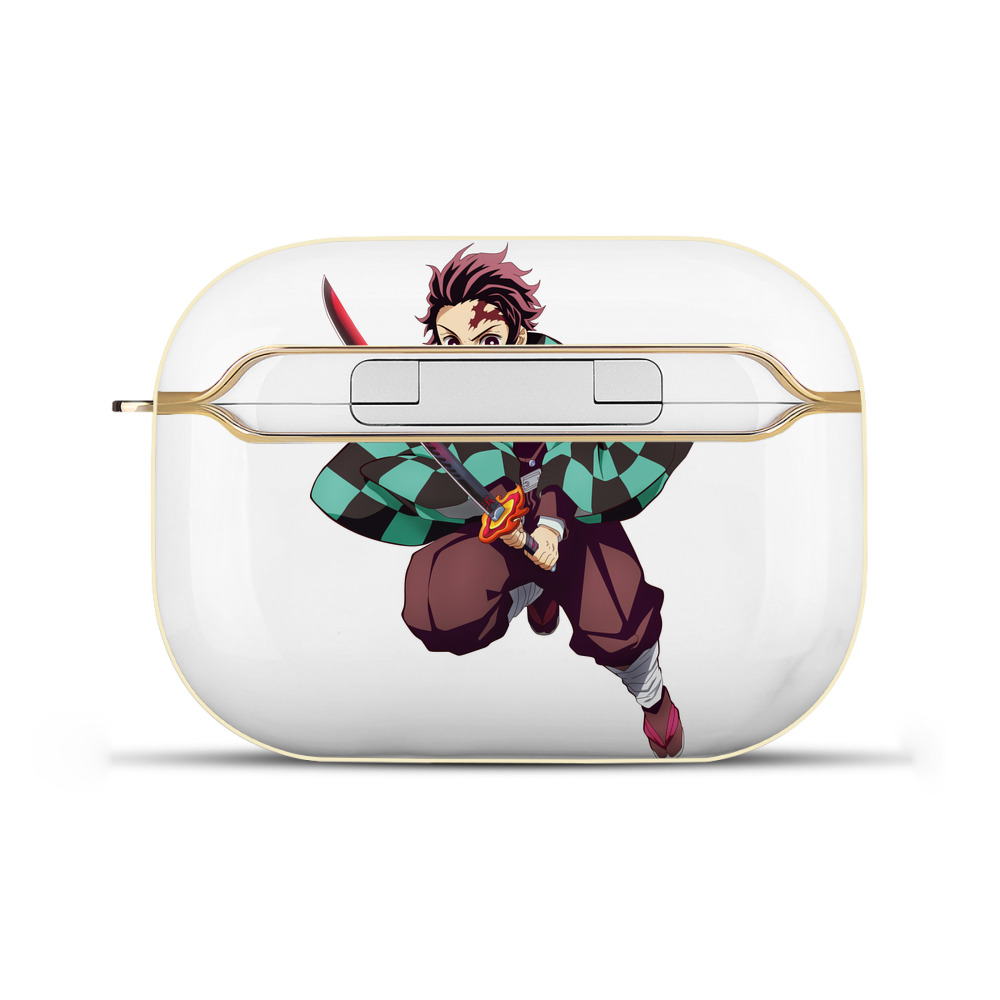 （画像用） 鬼滅の刃 竈門 炭治郎／かまど たんじろう Kamado Tanjirou 【AirPods Pro用】ハードシェル保護ケース｜耐衝撃・防指紋・カラビナ付き商品仕様