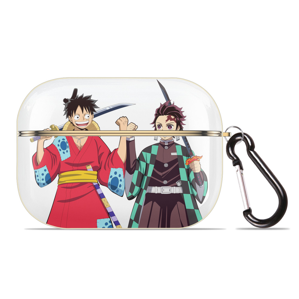 （画像用） 鬼滅の刃 竈門 炭治郎／かまど たんじろう Kamado Tanjirou 【AirPods Pro用】ハードシェル保護ケース｜耐衝撃・防指紋・カラビナ付き商品仕様