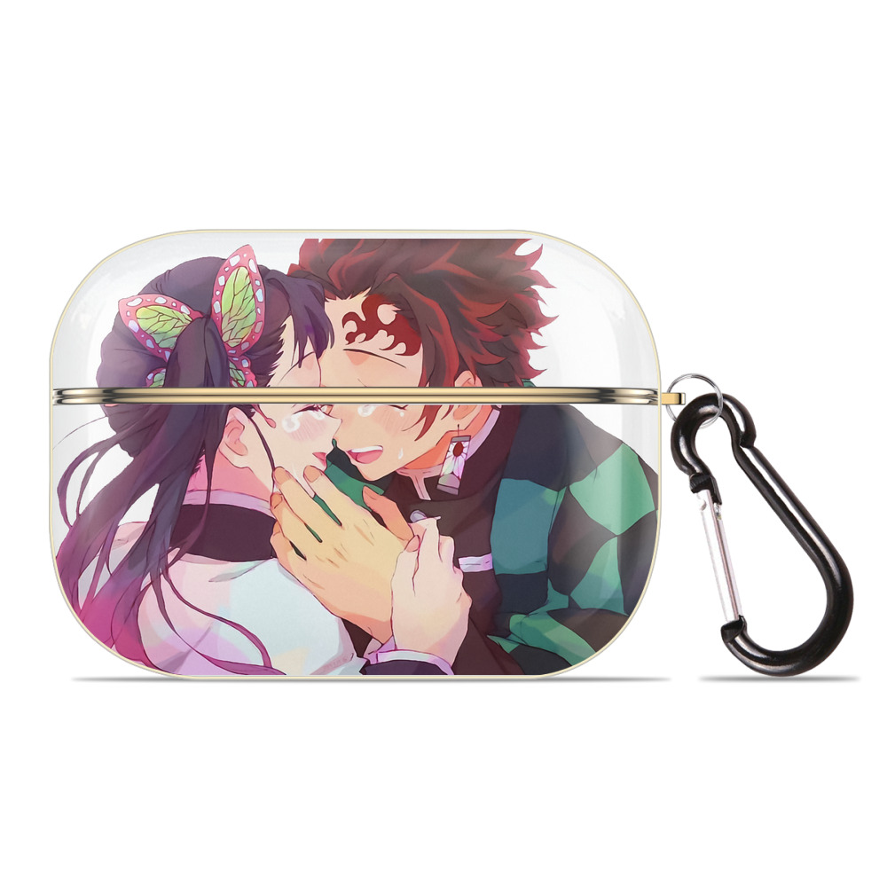 （画像用） 鬼滅の刃 竈門 炭治郎／かまど たんじろう Kamado Tanjirou 【AirPods Pro用】ハードシェル保護ケース｜耐衝撃・防指紋・カラビナ付き商品仕様