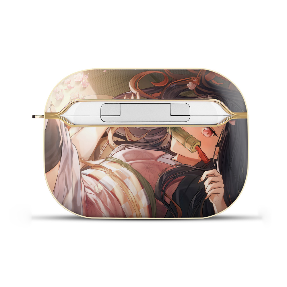 （画像用） 鬼滅の刃（きめつのやいば）竈門 禰󠄀豆子／かまど ねずこ Kamado Nezuko 【AirPods Pro用】ハードシェル保護ケース｜耐衝撃・防指紋・カラビナ付き商品仕様