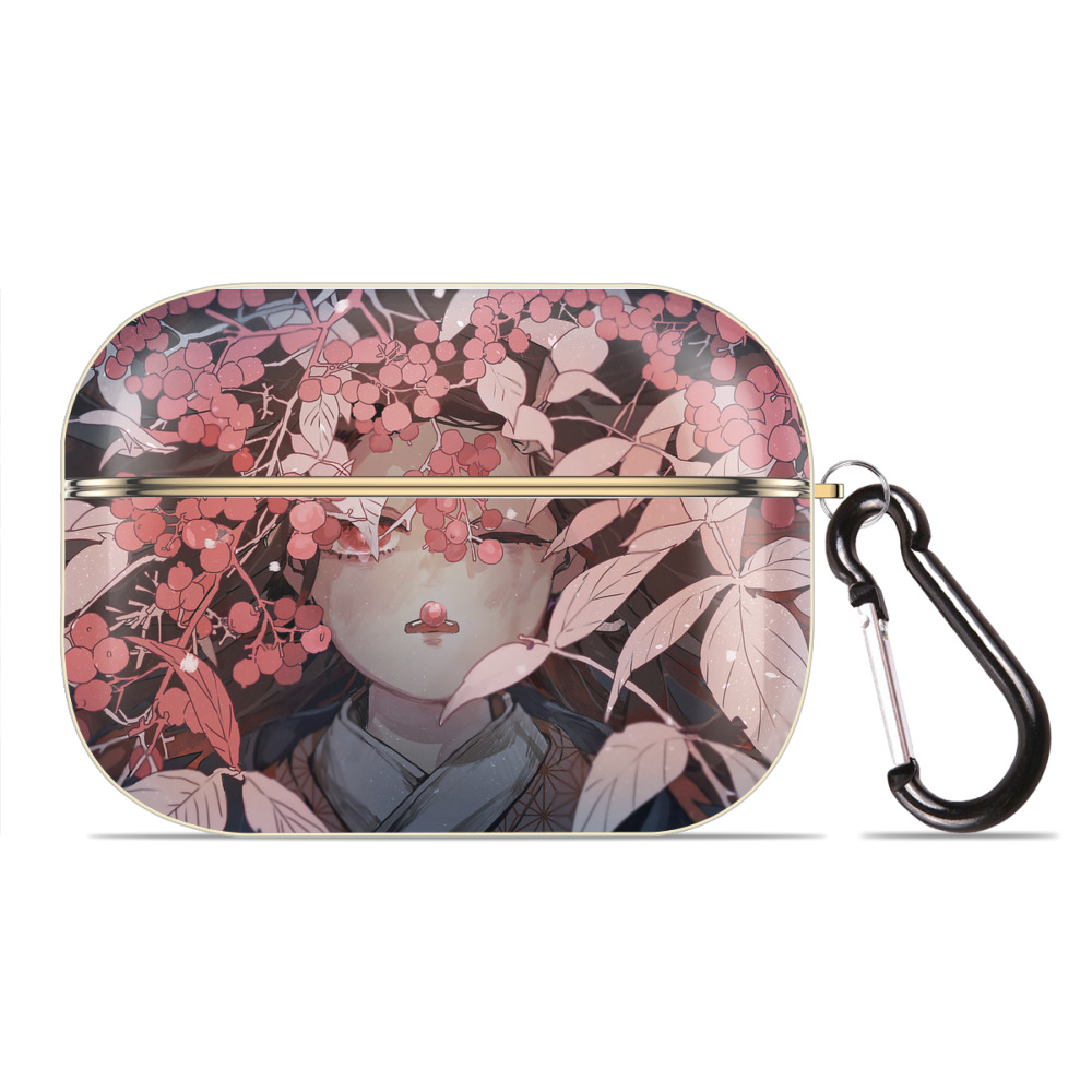 （画像用） 鬼滅の刃（きめつのやいば）竈門 禰󠄀豆子／かまど ねずこ Kamado Nezuko 【AirPods Pro用】ハードシェル保護ケース｜耐衝撃・防指紋・カラビナ付き商品仕様