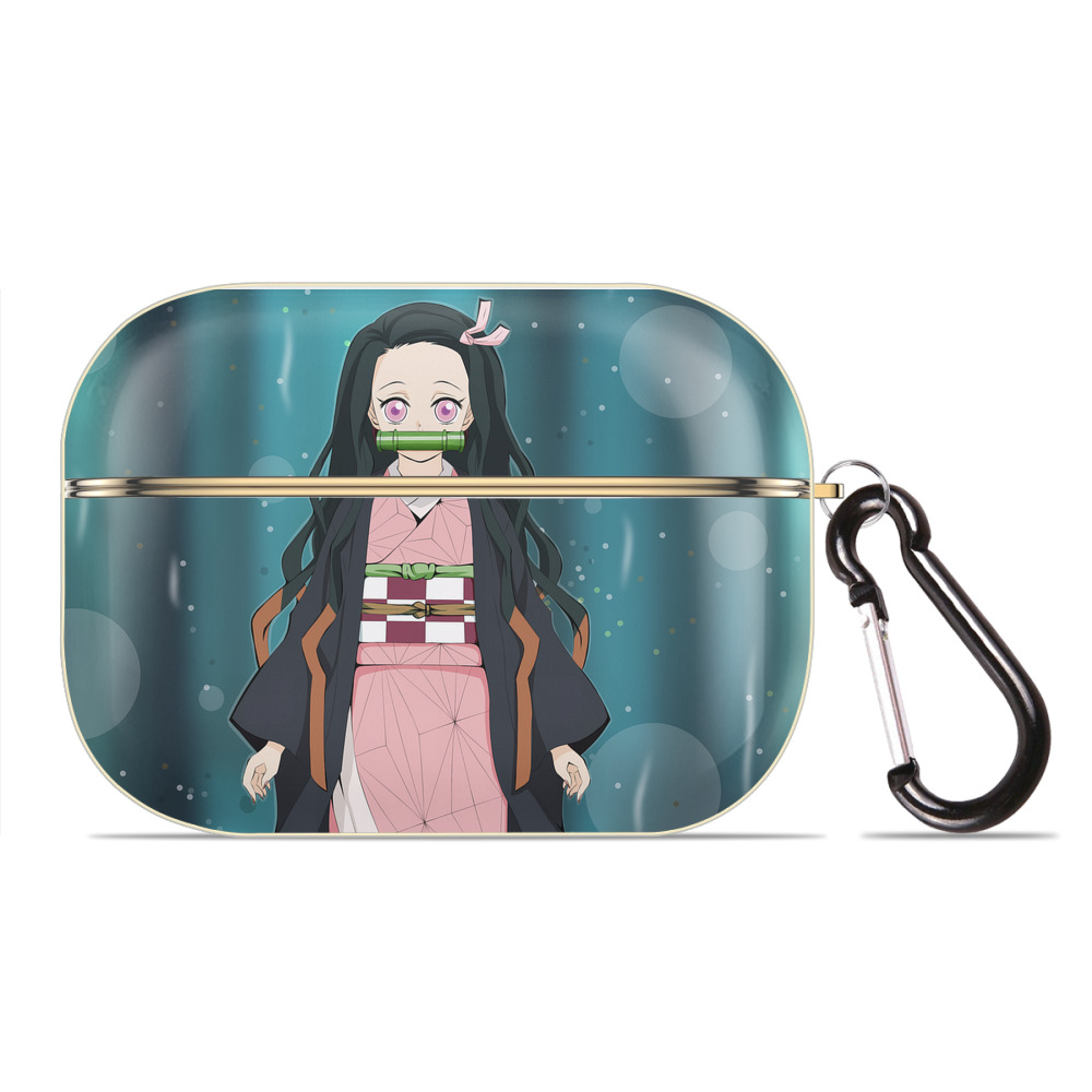 （画像用） 鬼滅の刃（きめつのやいば）竈門 禰󠄀豆子／かまど ねずこ Kamado Nezuko 【AirPods Pro用】ハードシェル保護ケース｜耐衝撃・防指紋・カラビナ付き商品仕様