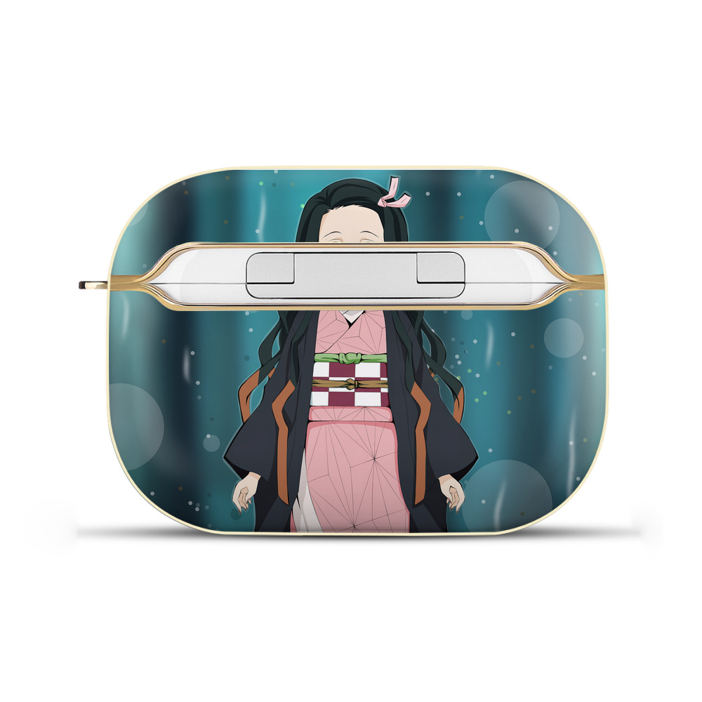 （画像用） 鬼滅の刃（きめつのやいば）竈門 禰󠄀豆子／かまど ねずこ Kamado Nezuko 【AirPods Pro用】ハードシェル保護ケース｜耐衝撃・防指紋・カラビナ付き商品仕様
