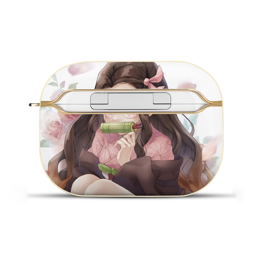 （画像用） 鬼滅の刃（きめつのやいば）竈門 禰󠄀豆子／かまど ねずこ Kamado Nezuko 【AirPods Pro用】ハードシェル保護ケース｜耐衝撃・防指紋・カラビナ付き商品仕様
