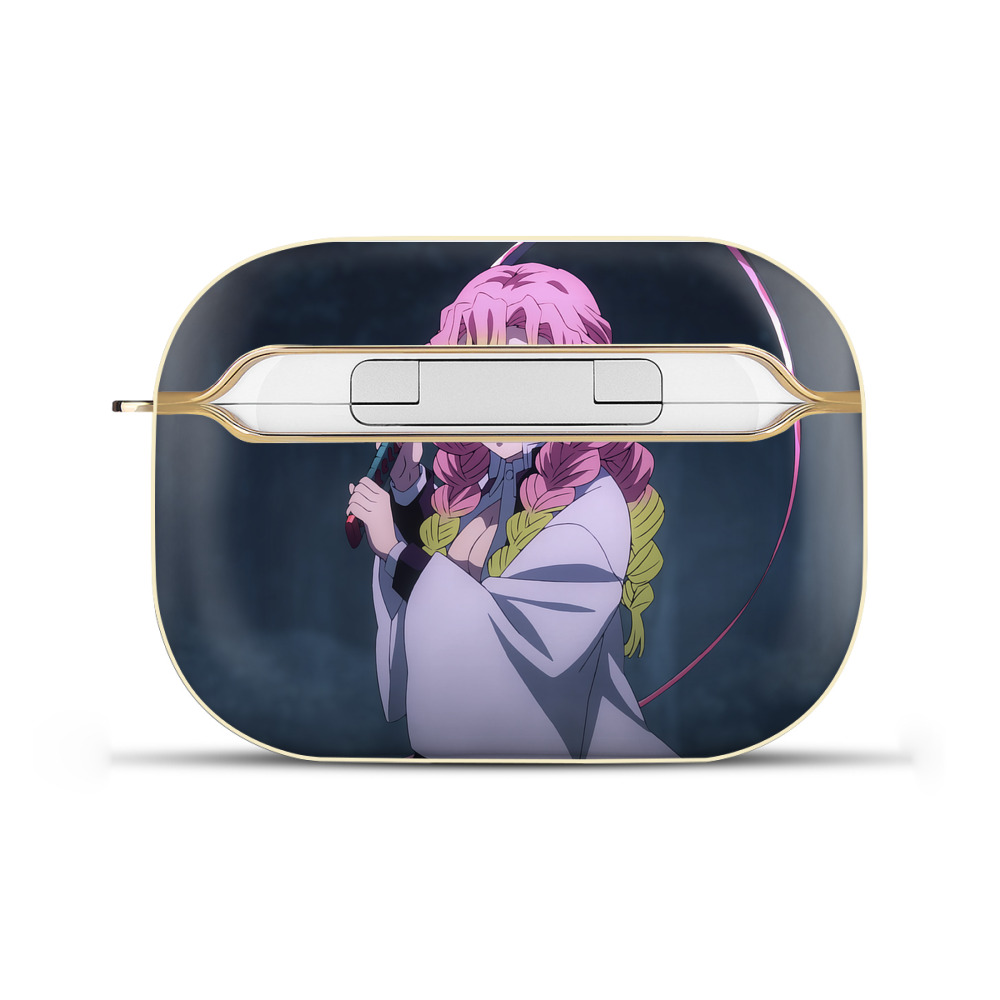 （画像用） 鬼滅の刃（きめつのやいば）恋柱-甘露寺 蜜璃／かんろじ みつり Kanroji Mitsuri 【AirPods Pro用】ハードシェル保護ケース｜耐衝撃・防指紋・カラビナ付き商品仕様
