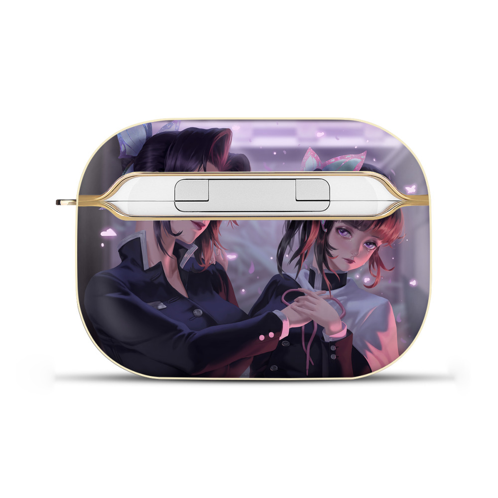 （画像用） 鬼滅の刃（きめつのやいば）蟲柱-胡蝶 しのぶ／こちょう しのぶ Kochou Shinobu 【AirPods Pro用】ハードシェル保護ケース｜耐衝撃・防指紋・カラビナ付き商品仕様
