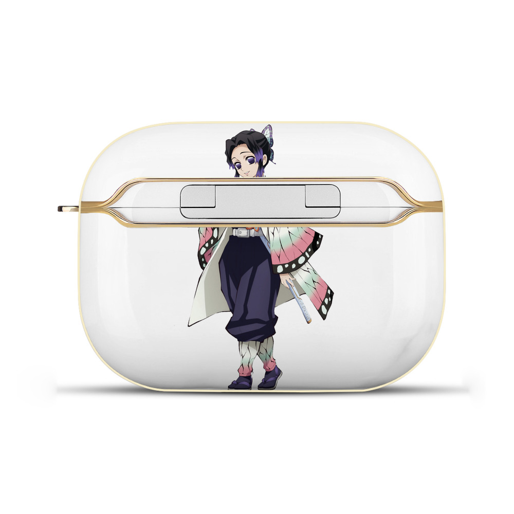 （画像用） 鬼滅の刃（きめつのやいば）蟲柱-胡蝶 しのぶ／こちょう しのぶ Kochou Shinobu 【AirPods Pro用】ハードシェル保護ケース｜耐衝撃・防指紋・カラビナ付き商品仕様