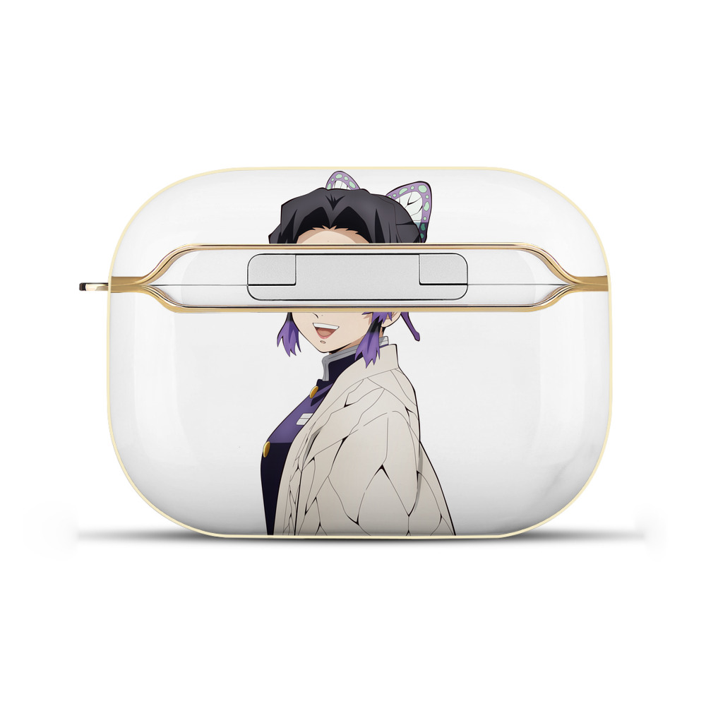 （画像用） 鬼滅の刃（きめつのやいば）蟲柱-胡蝶 しのぶ／こちょう しのぶ Kochou Shinobu 【AirPods Pro用】ハードシェル保護ケース｜耐衝撃・防指紋・カラビナ付き商品仕様