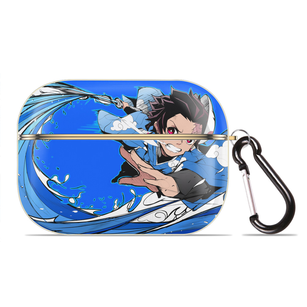 （画像用） 鬼滅の刃（きめつのやいば）竈門 炭治郎／かまど たんじろう Kamado Tanjirou 【AirPods Pro用】ハードシェル保護ケース｜耐衝撃・防指紋・カラビナ付き商品仕様