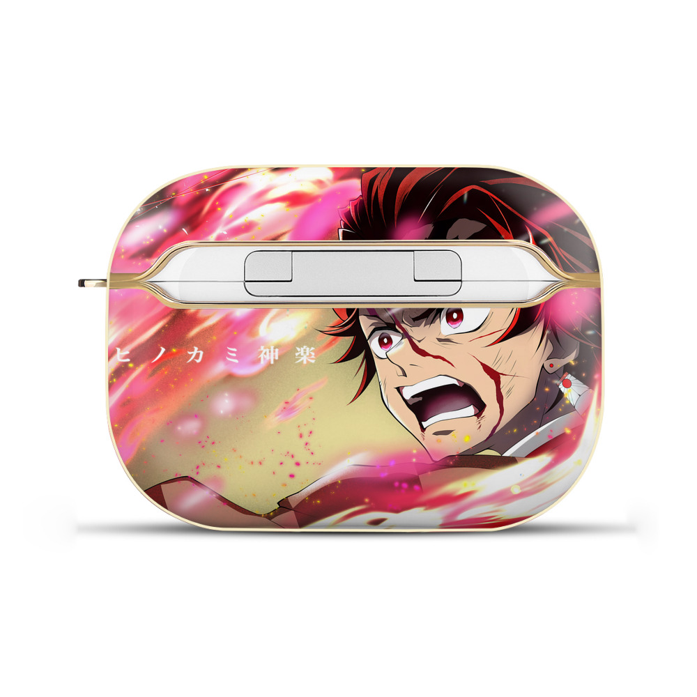 （画像用） 鬼滅の刃（きめつのやいば）竈門 炭治郎／かまど たんじろう Kamado Tanjirou 【AirPods Pro用】ハードシェル保護ケース｜耐衝撃・防指紋・カラビナ付き商品仕様