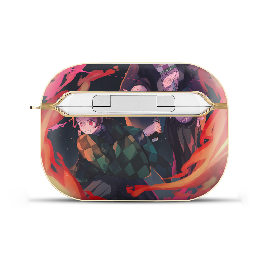 （画像用） 鬼滅の刃（きめつのやいば）竈門 炭治郎／かまど たんじろう Kamado Tanjirou 【AirPods Pro用】ハードシェル保護ケース｜耐衝撃・防指紋・カラビナ付き商品仕様