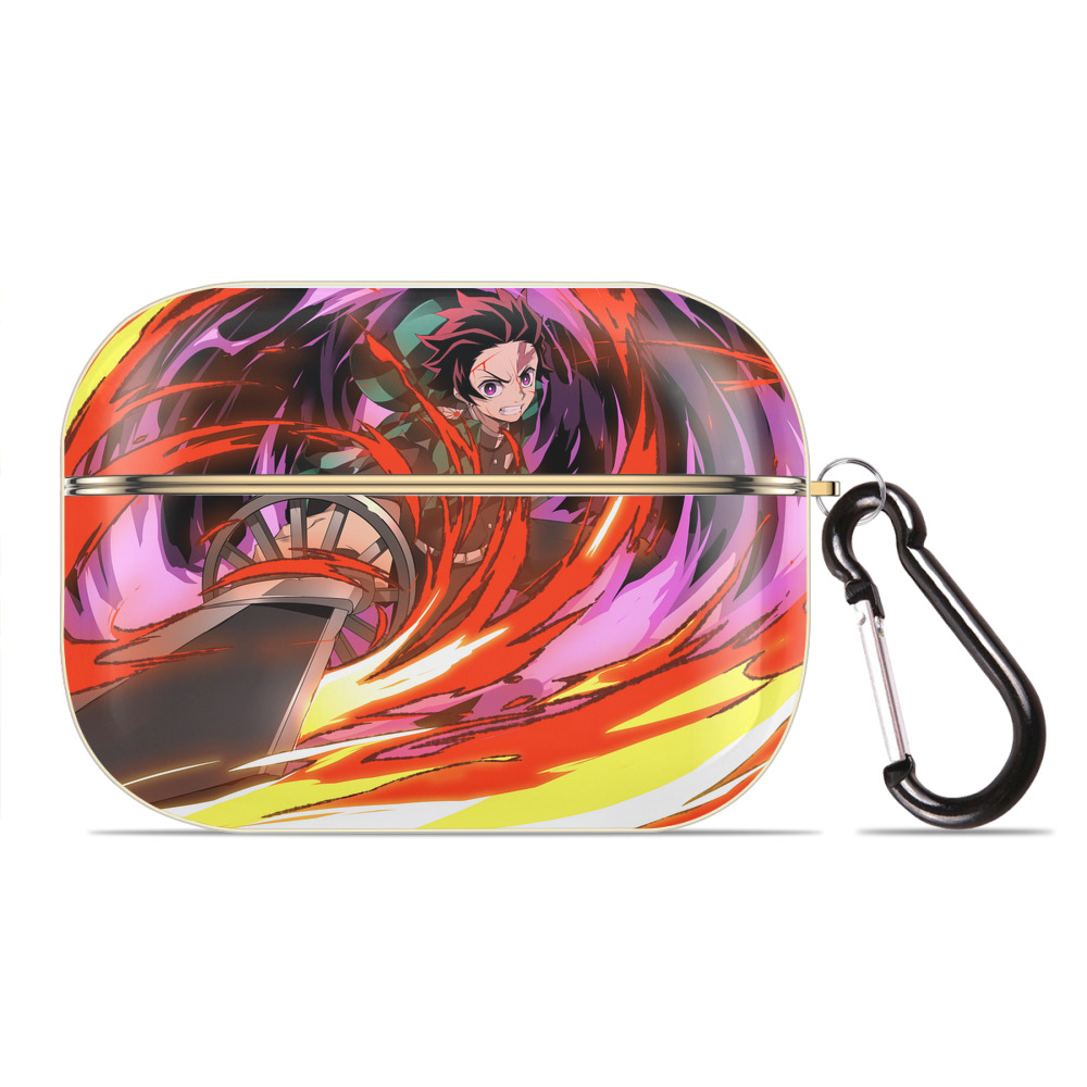 （画像用） 鬼滅の刃（きめつのやいば）竈門 炭治郎／かまど たんじろう Kamado Tanjirou 【AirPods Pro用】ハードシェル保護ケース｜耐衝撃・防指紋・カラビナ付き商品仕様