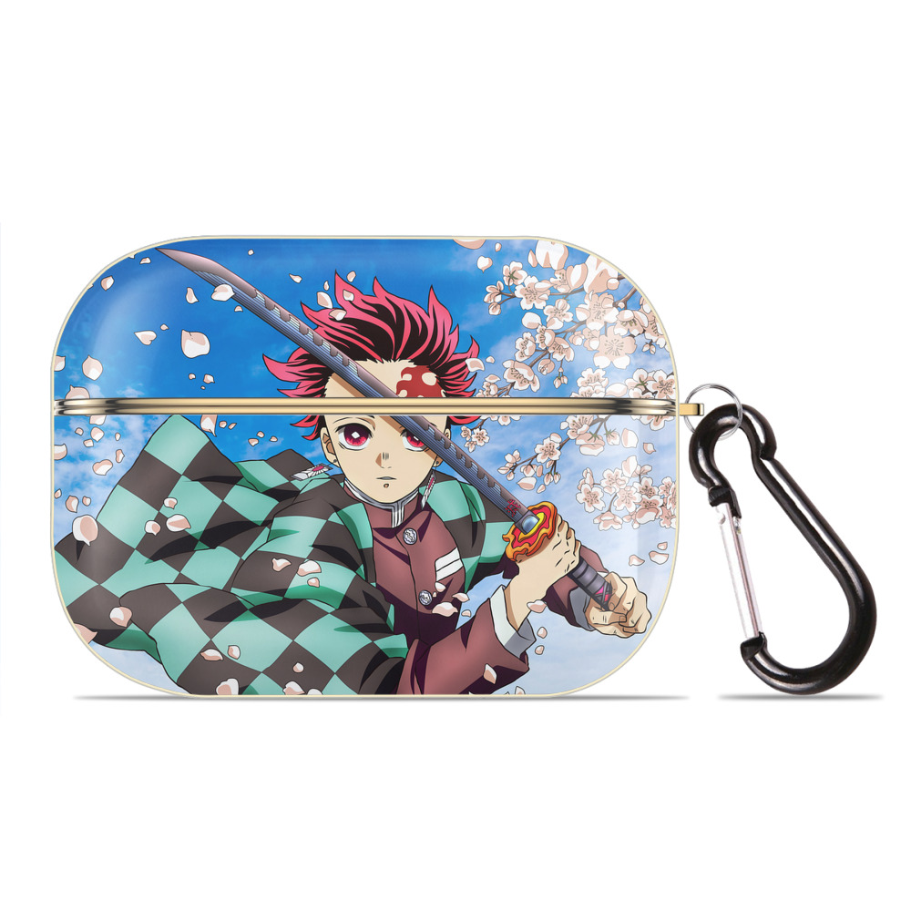 （画像用） 鬼滅の刃（きめつのやいば）竈門 炭治郎／かまど たんじろう Kamado Tanjirou 【AirPods Pro用】ハードシェル保護ケース｜耐衝撃・防指紋・カラビナ付き商品仕様