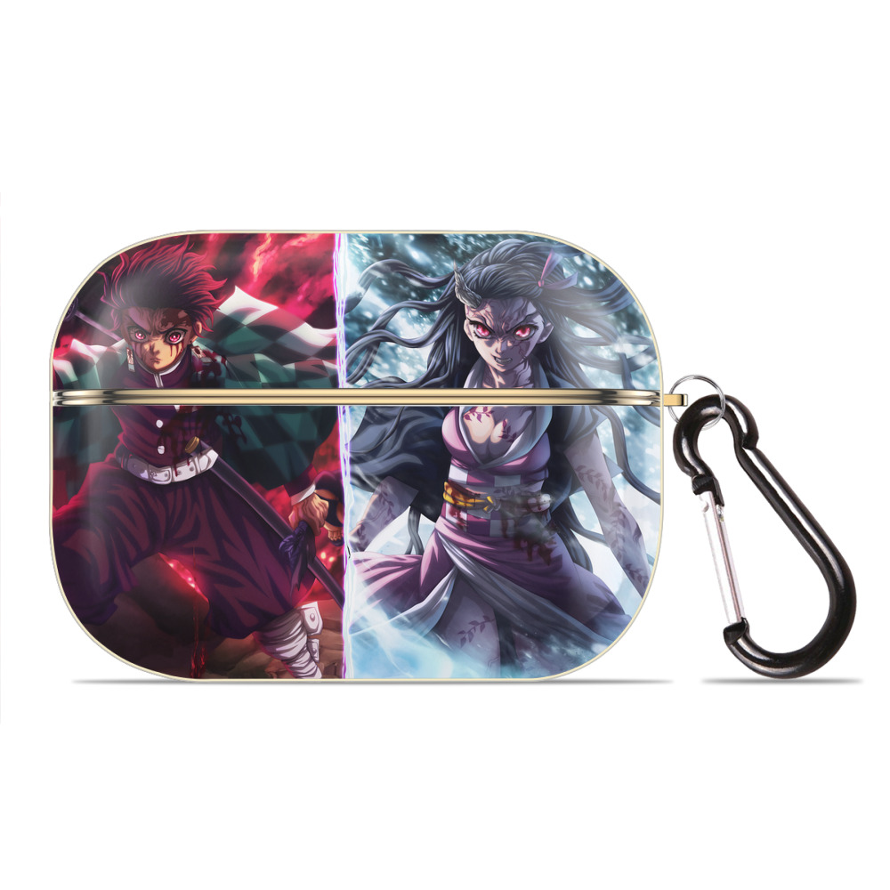 （画像用） 鬼滅の刃（きめつのやいば）竈門 炭治郎／かまど たんじろう Kamado Tanjirou 【AirPods Pro用】ハードシェル保護ケース｜耐衝撃・防指紋・カラビナ付き商品仕様