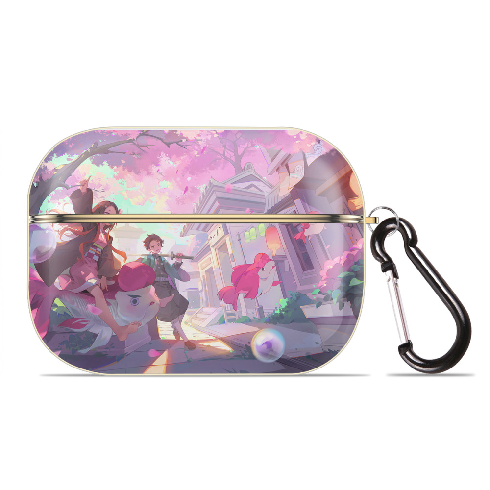 （画像用） 鬼滅の刃（きめつのやいば）竈門 炭治郎／かまど たんじろう Kamado Tanjirou 【AirPods Pro用】ハードシェル保護ケース｜耐衝撃・防指紋・カラビナ付き商品仕様