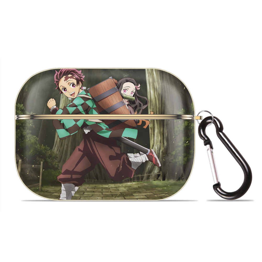 （画像用） 鬼滅の刃（きめつのやいば）竈門 炭治郎／かまど たんじろう Kamado Tanjirou 【AirPods Pro用】ハードシェル保護ケース｜耐衝撃・防指紋・カラビナ付き商品仕様