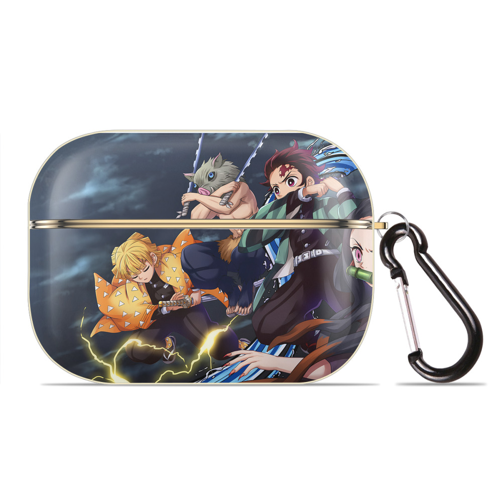 （画像用） 鬼滅の刃（きめつのやいば）竈門 炭治郎／かまど たんじろう Kamado Tanjirou 【AirPods Pro用】ハードシェル保護ケース｜耐衝撃・防指紋・カラビナ付き商品仕様
