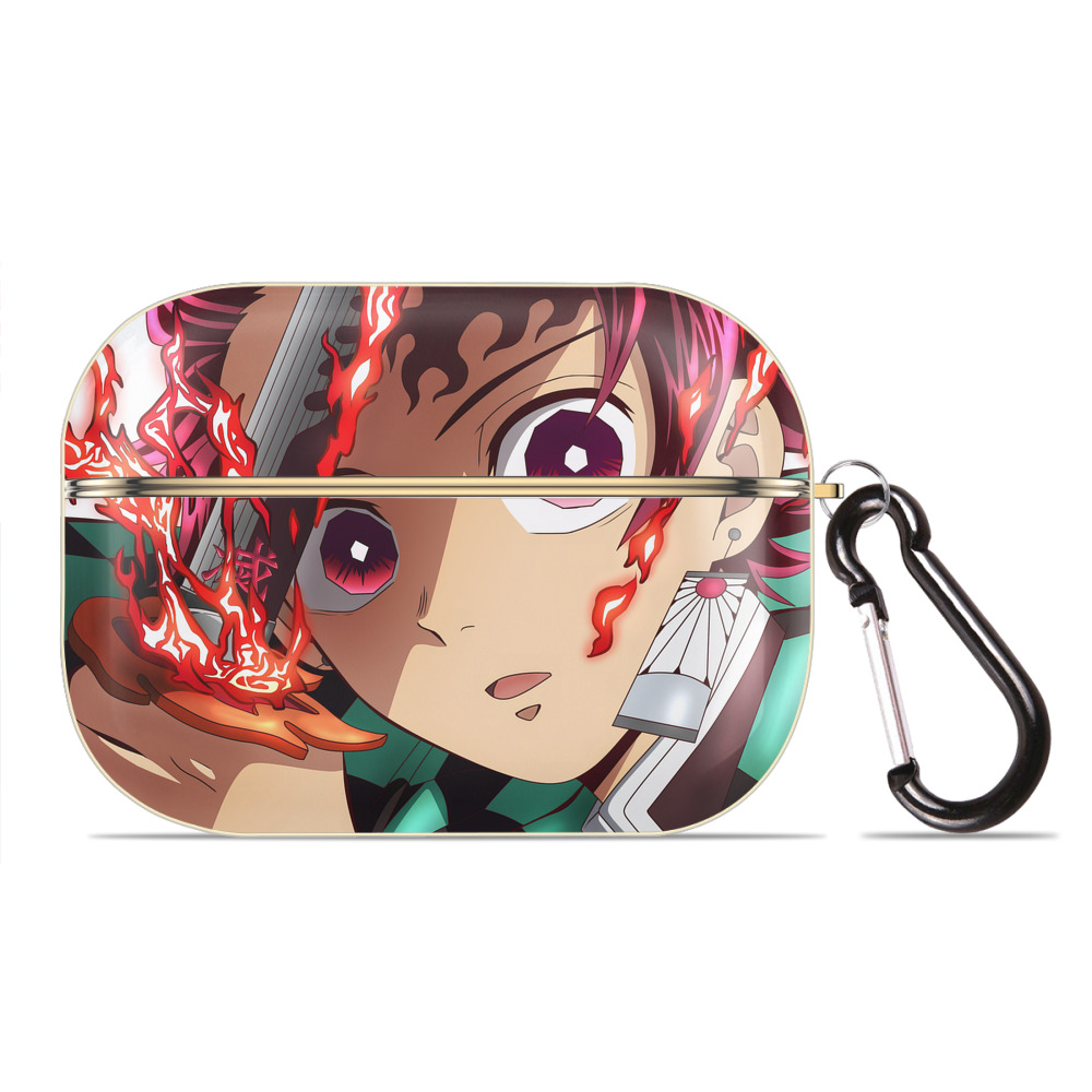 （画像用） 鬼滅の刃（きめつのやいば）竈門 炭治郎／かまど たんじろう Kamado Tanjirou 【AirPods Pro用】ハードシェル保護ケース｜耐衝撃・防指紋・カラビナ付き商品仕様