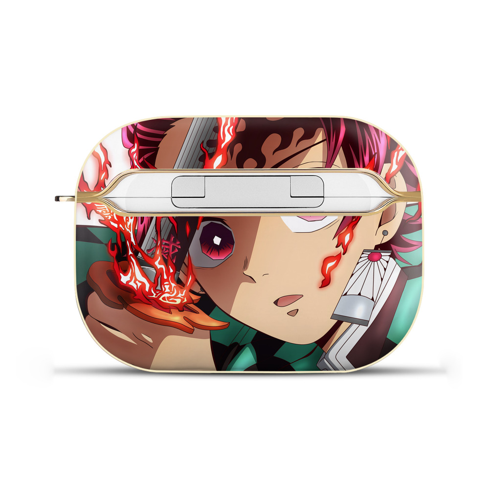 （画像用） 鬼滅の刃（きめつのやいば）竈門 炭治郎／かまど たんじろう Kamado Tanjirou 【AirPods Pro用】ハードシェル保護ケース｜耐衝撃・防指紋・カラビナ付き商品仕様