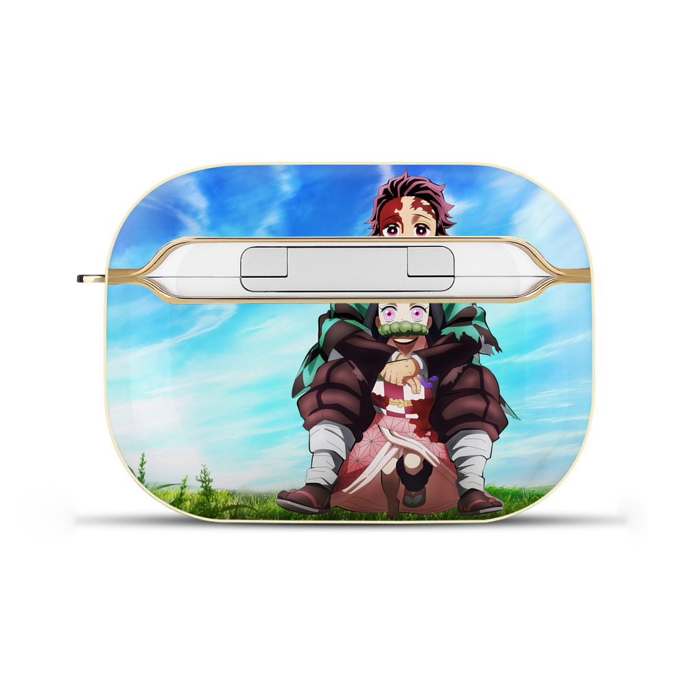 （画像用） 鬼滅の刃（きめつのやいば）竈門 炭治郎／かまど たんじろう Kamado Tanjirou 【AirPods Pro用】ハードシェル保護ケース｜耐衝撃・防指紋・カラビナ付き商品仕様