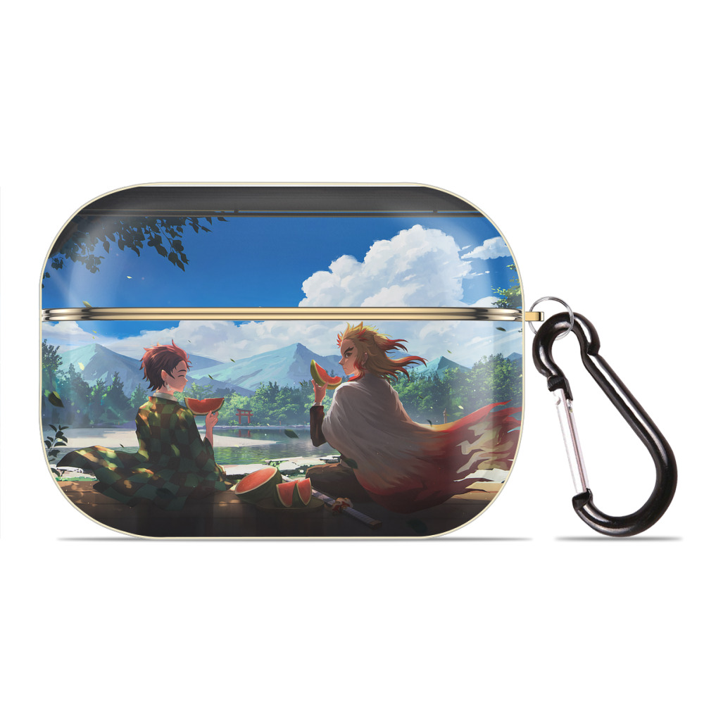 （画像用） 鬼滅の刃（きめつのやいば）竈門 炭治郎／かまど たんじろう Kamado Tanjirou 【AirPods Pro用】ハードシェル保護ケース｜耐衝撃・防指紋・カラビナ付き商品仕様