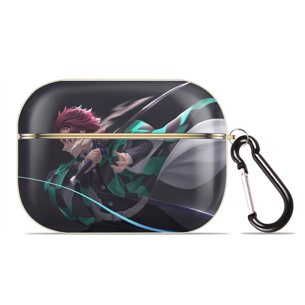 （画像用） 鬼滅の刃（きめつのやいば）竈門 炭治郎／かまど たんじろう Kamado Tanjirou 【AirPods Pro用】ハードシェル保護ケース｜耐衝撃・防指紋・カラビナ付き商品仕様