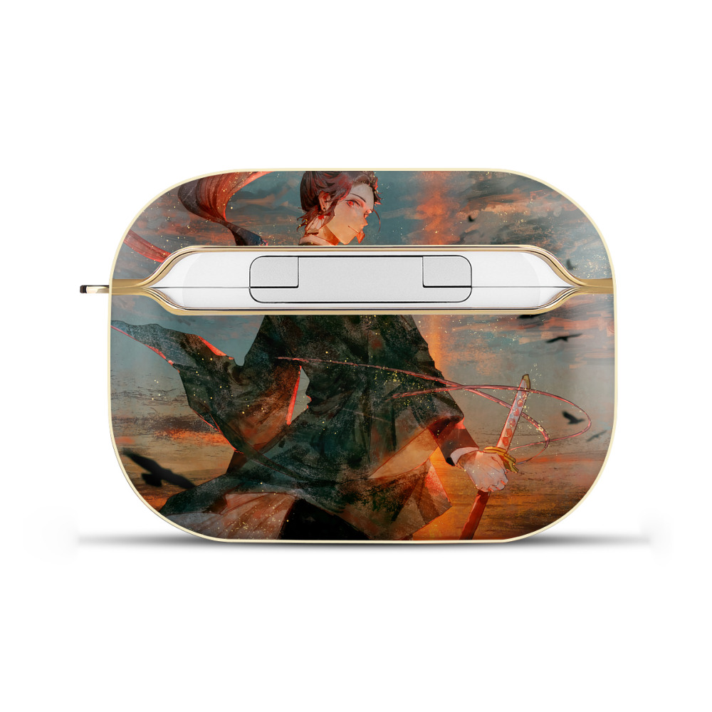 （画像用） 鬼滅の刃（きめつのやいば）竈門 炭治郎／かまど たんじろう Kamado Tanjirou 【AirPods Pro用】ハードシェル保護ケース｜耐衝撃・防指紋・カラビナ付き商品仕様