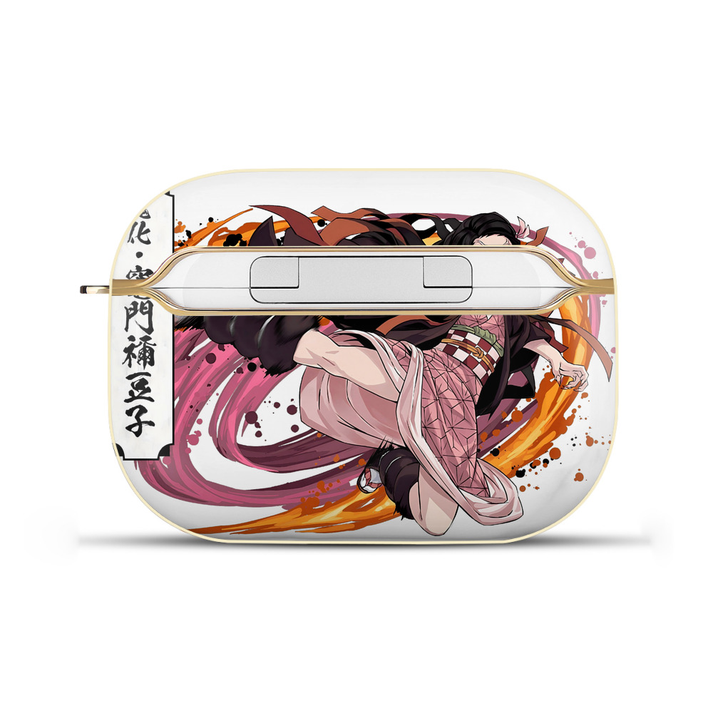 （画像用） 鬼滅の刃（きめつのやいば）竈門 禰󠄀豆子／かまど ねずこ Kamado Nezuko 【AirPods Pro用】ハードシェル保護ケース｜耐衝撃・防指紋・カラビナ付き商品仕様