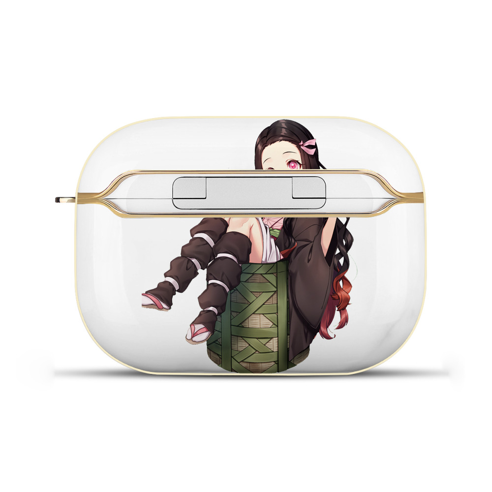 （画像用） 鬼滅の刃（きめつのやいば）竈門 禰󠄀豆子／かまど ねずこ Kamado Nezuko 【AirPods Pro用】ハードシェル保護ケース｜耐衝撃・防指紋・カラビナ付き商品仕様