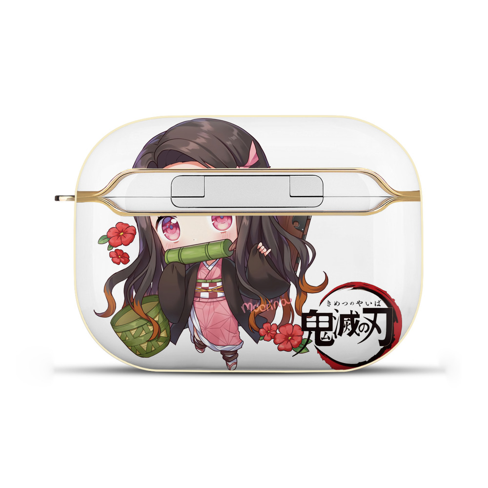 （画像用） 鬼滅の刃（きめつのやいば）竈門 禰󠄀豆子／かまど ねずこ Kamado Nezuko 【AirPods Pro用】ハードシェル保護ケース｜耐衝撃・防指紋・カラビナ付き商品仕様