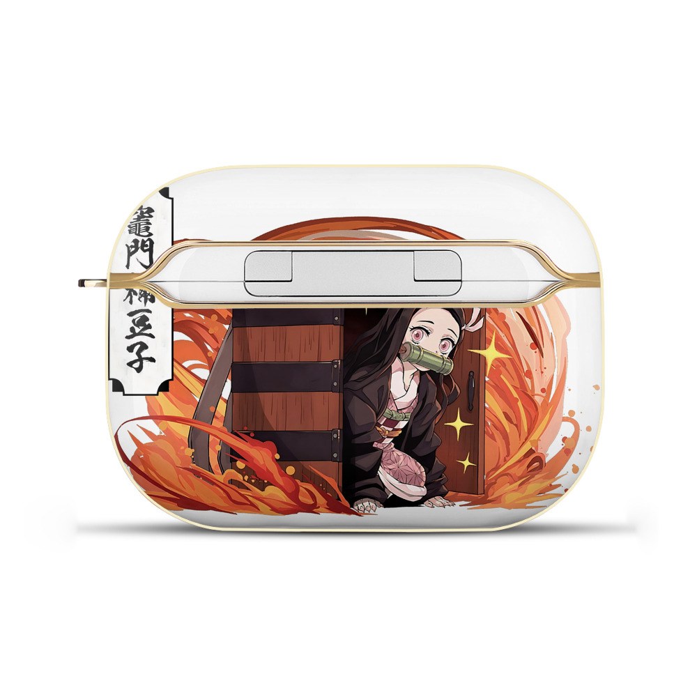 （画像用） 鬼滅の刃（きめつのやいば）竈門 禰󠄀豆子／かまど ねずこ Kamado Nezuko 【AirPods Pro用】ハードシェル保護ケース｜耐衝撃・防指紋・カラビナ付き商品仕様