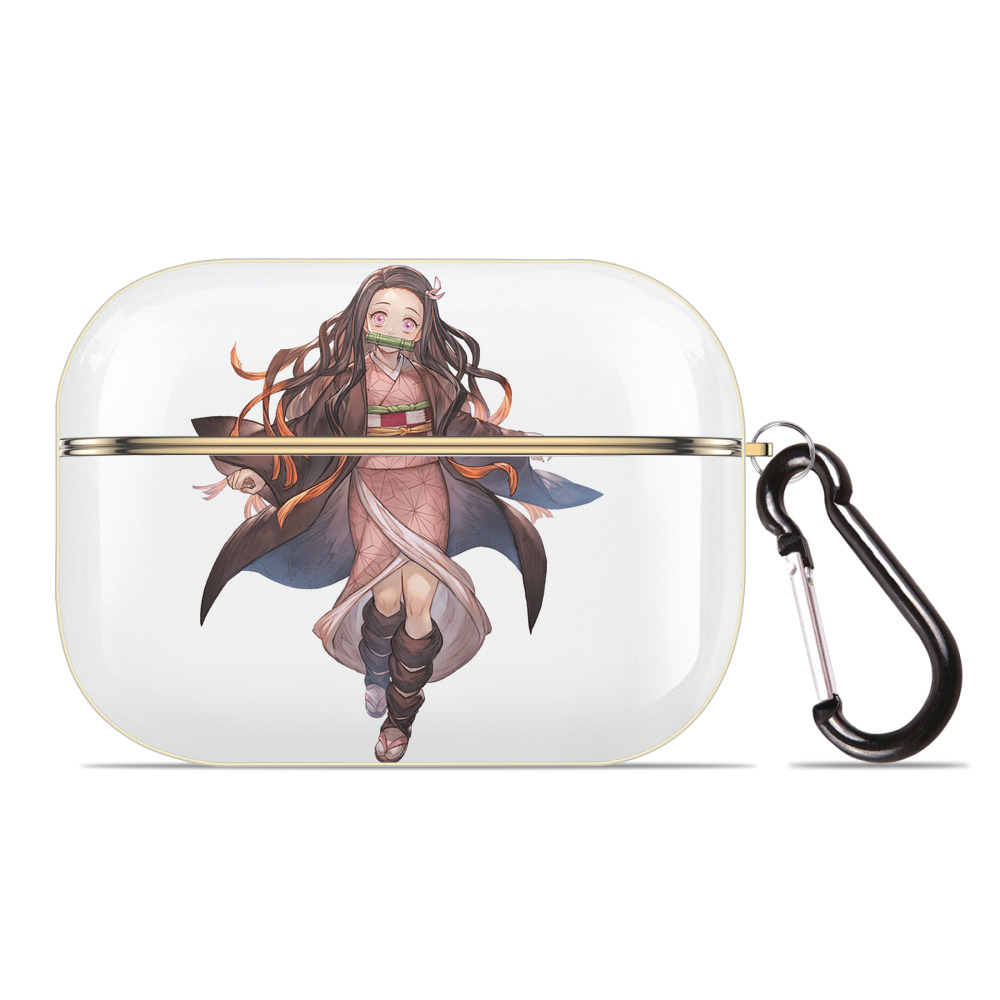 （画像用） 鬼滅の刃（きめつのやいば）竈門 禰󠄀豆子／かまど ねずこ Kamado Nezuko 【AirPods Pro用】ハードシェル保護ケース｜耐衝撃・防指紋・カラビナ付き商品仕様