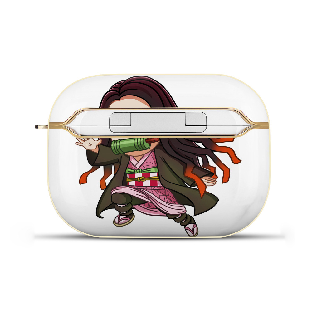 （画像用） 鬼滅の刃（きめつのやいば）竈門 禰󠄀豆子／かまど ねずこ Kamado Nezuko 【AirPods Pro用】ハードシェル保護ケース｜耐衝撃・防指紋・カラビナ付き商品仕様