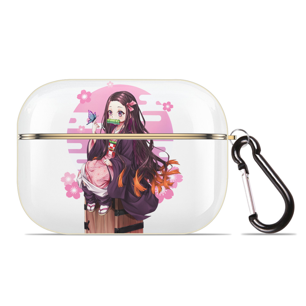 （画像用） 鬼滅の刃（きめつのやいば）竈門 禰󠄀豆子／かまど ねずこ Kamado Nezuko 【AirPods Pro用】ハードシェル保護ケース｜耐衝撃・防指紋・カラビナ付き商品仕様
