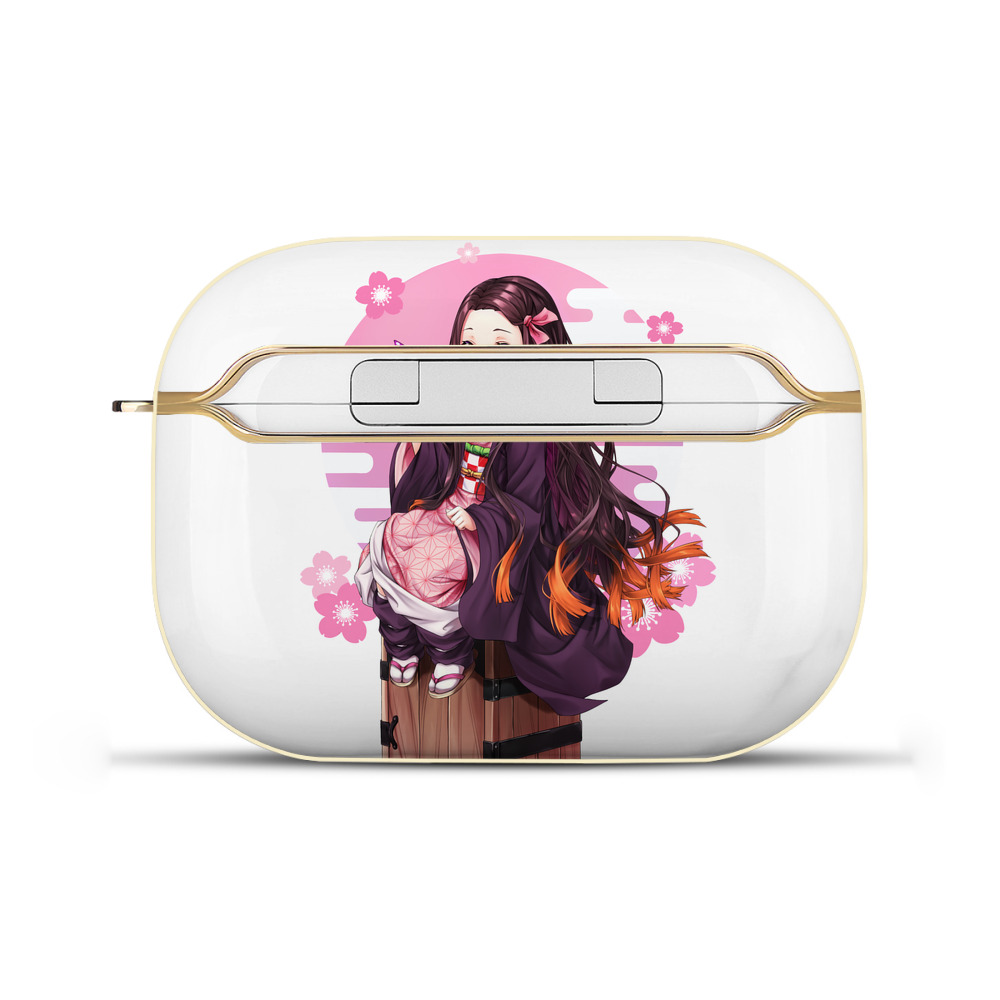（画像用） 鬼滅の刃（きめつのやいば）竈門 禰󠄀豆子／かまど ねずこ Kamado Nezuko 【AirPods Pro用】ハードシェル保護ケース｜耐衝撃・防指紋・カラビナ付き商品仕様